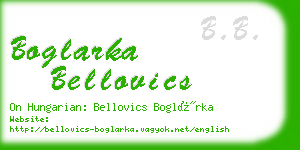 boglarka bellovics business card